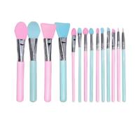 Ensemble De Pinceaux De Maquillage En Silicone - 14 Pièces Applicateurs De Soins Du Visage, Outils De Fard À Paupières | Kit D'application De Maquillage, Accessoire D'artisanat En Résine Époxy Pour Un
