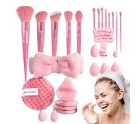 Ensemble de pinceaux de maquillage, ensemble d'accessoires de maquillage de 40 pièces - Accessoires cosmétiques en poils pour maquillage