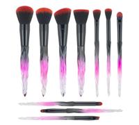Ensemble de pinceaux de maquillage, ensemble de pinceaux de maquillage 10 pièces, kit de pinceaux de maquillage essentiels for poudre, crème liquide, cosmétiques, pinceaux anti-cernes(Color:Black)