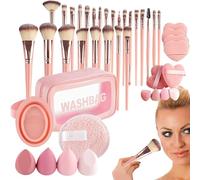 Ensemble De Pinceaux De Maquillage | Ensemble D'outils De Maquillage Professionnel | Points À Poils Doux | Beauté Et Soins Personnels Avec Sac De Rangement | Compact | Léger | Pour Les Hommes Et Les F