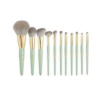 Ensemble de pinceaux de maquillage for débutants, 11 pièces, doux, portables, avec manche en bois d'orme du Sud, outils de beauté(E)