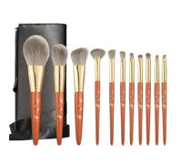 Ensemble de pinceaux de maquillage for débutants, 11 pièces, doux, portables, avec manche en bois d'orme du Sud, outils de beauté
