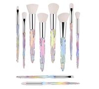 Ensemble de pinceaux de maquillage, pinceaux de maquillage, 10 pièces, ensemble de pinceaux cosmétiques professionnels, spécial fond de teint brillant, pinceau à poudre for le visage, fards à paupière