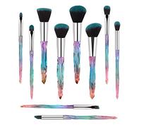 Ensemble de pinceaux de maquillage, pinceaux de maquillage, 10 pièces, ensemble de pinceaux cosmétiques professionnels, spécial fond de teint brillant, pinceau à poudre for le visage, fards à paupière