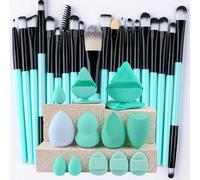 Ensemble De Pinceaux De Maquillage Portables,Doux,Pour Fard À Paupières,Poudre,Fond De Teint,Mélange Polyvalent,Outil De Beauté Cosmétique,8/22/34 Pièces.Green-34.