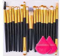 Ensemble De Pinceaux De Maquillage Portables,Doux,Pour Fard À Paupières,Poudre,Fond De Teint,Mélange Polyvalent,Outil De Beauté Cosmétique,8/22/34 Pièces.Gold-22.
