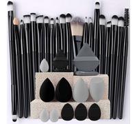 Ensemble De Pinceaux De Maquillage Portables,Doux,Pour Fard À Paupières,Poudre,Fond De Teint,Mélange Polyvalent,Outil De Beauté Cosmétique,8/22/34 Pièces.Black-34.