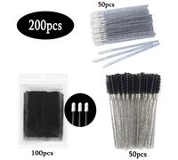Ensemble De Pinceaux De Maquillage Pour Cils Et Sourcils,Baguette De Mascara En Cristal,Ensemble D'outils Jules,Écouvillon Microbrosse,Fournisseur,Poulet,200 Pièces - Type Black