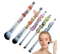 Ensemble De Pinceaux De Maquillage Pour Débutant,Outil De Mélange Et Sculpture 5 Pièces - Pinceaux De Maquillage Visage À Perles | Pour Fondation Fard À Paupières Anti Cernes Blush Poudre Fixante Mais