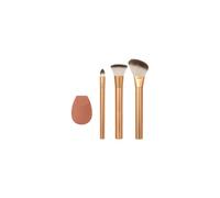 Ensemble de pinceaux de maquillage pour fond de teint, anti-cernes et poudre, EcoTools Precious Metals Face Blend & Sculpt, ponge de maquillage