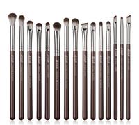 Ensemble de pinceaux de maquillage pour les yeux Jessup, 15 pinceaux professionnels pour fard paupi res marron
