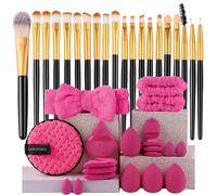 Ensemble De Pinceaux De Maquillage Professionnels,20 Pièces,Fond De Teint,Correcteur Moelleux,Fard À Paupières,Surligneur,Cosmétiques Féminins,Outil De Beauté Durable.Black Golden Set.
