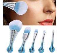 Ensemble De Pinceaux De Maquillage Professionnels, 5 Pièces, En Nylon, Pour Ombre À Paupières, Poudre, Blush, Cosmétiques, Fournitures D'outils De Maquillage