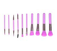Ensemble de pinceaux de maquillage professionnels pour fard à paupières, cheveux doux, poudre libre, pour débutants et professionnels, kit de 10 pinceaux cosmétiques pour contour, (Violette)