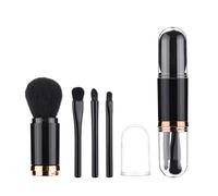 Ensemble de pinceaux de maquillage rétractables 4 en 1 pour Voyage Blush Bronzer Contouring Blending Buffing Eye Shadow Blush Pinceaux de maquillage portables Mini Set de pinceaux de maquillage