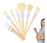 Ensemble de pinceaux de peinture acrylique - 7 outils de vadrouille d'artiste | Pinceaux à dorure pour mélange de toile, de feuilles d'or, de feuilles et d'art en flocons | Kit de peinture professionn