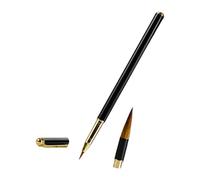 Ensemble de pinceaux de peinture avec convertisseur d'encre et 4 cartouches d'encre pour l'écriture, la peinture, stylo ergonomique