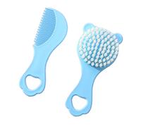 Ensemble de pinceaux de soin pour bébé - Design spécial - Brosse à cheveux et peigne pour nourrissons - Avec un beau design d'ours de dessin animé - Facile à transporter - Ensemble de brosses à