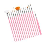 Ensemble de pinceaux et de points pour amateurs de dessins d ' ongles en Gel, 15 pièces, accessoires d ' art pour des œuvres d ' art précises, pinceaux d ' art