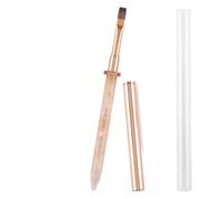 Ensemble de pinceaux for nail art, acrylique/gel UV | Manche en bois court, action de peinture polyvalente, application acrylique/UV/poudre.