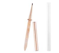 Ensemble de pinceaux for nail art, acrylique/gel UV | Manche en bois court, action de peinture polyvalente, application acrylique/UV/poudre.