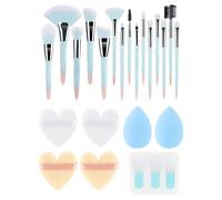 Ensemble De Pinceaux Maquillage 24 Pièces Comprend Une Bouffée Poudre Pour Masque Facial En Silicone Le Visage Et Les Yeux Une Application Sans Couture Ensemble Pinceaux