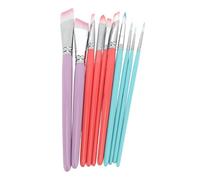 Ensemble de pinceaux Professionnels 10 pièces, Poils en Nylon, pour Peinture à l'huile, Acrylique, Aquarelle, pour Artistes, Enfants, étudiants, différentes Formes et Tailles,