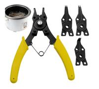 Ensemble de pinces à anneaux 4 en 1 - Outil de circlip interne externe, pince de retrait de bague de retenue en acier, outil de réparation de précision robuste pour clips | Outils de mécanicien