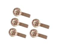 Ensemble de pinces à cheveux 5 pièces pour tenues, B | Visages ronds recouverts de tissu pour la coiffure en petites sections et les vêtements décoratifs de tous les