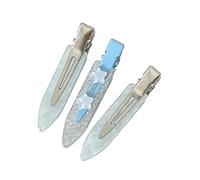 Ensemble de pinces à cheveux, barrettes décoratives en acrylique avec pièces latérales marbrées, accent d ' étoile scintillante, ensemble de 3 pinces à cheveux pour coiffure quotidienne, barrettes à