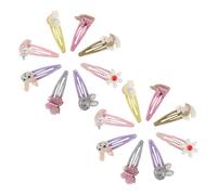 Ensemble de Pinces à Cheveux Fille 16 Pièces en Plastique Coloré | Motifs Papillonnettes, Licorne, Lapin et Fleur, Usage Quotidien, Lot Décoratif, pour Jeunes Filles