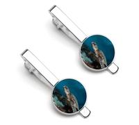 Ensemble de pinces à cravate personnalisées en forme de tortue de mer pour homme, design tendance, barre à cravate pour anniversaire de mariage, entreprise
