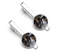 Ensemble de pinces à cravate personnalisées en forme de train à vapeur pour homme, design tendance, barre à cravate pour anniversaire de mariage, entreprise