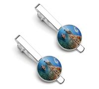 Ensemble de pinces à cravate personnalisées Seaside Town pour homme, design tendance, barre à cravate pour anniversaire de mariage, entreprise