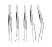 Ensemble de pinces à épiler en acier inoxydable | Pince à épiler de chef, pince de cuisine professionnelle, pince droite de précision alimentaire pour la cuisson, le placage, la réparation, les