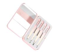 Ensemble de pinces à épiler haute précision en acier inoxydable pour cheveux du visage, épissures de cheveux en croissance vers l'intérieur, ensemble de pinces à épiler à sourcils