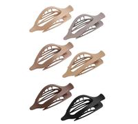 Ensemble de pinces à griffes - pince à cheveux vintage, un clip plat | Grip de design français rétro, 6 pièces de perruque à diapositive latérale solide pour coiffer les cheveux