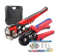 Ensemble de pinces à sertir, boîte à outils, connecteurs de cosses à embout, mini cliquet réglable, outils carrés d'électricien HSC8 6-4A(HSC8 6-4A set)