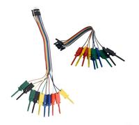 Ensemble de pinces d'analyseur logique à 10 broches mâle et femelle, 5 codage couleur pour l'efficacité des tests de circuit
