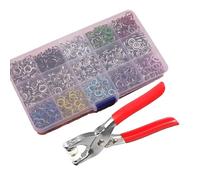 Ensemble de pinces d'installation de boucles à cinq griffes, pinces for boutons-pression, boutons-pression à griffes métalliques for vêtements, maroquinerie, couture(Color,Hollow)