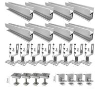 Ensemble de pinces et de rails fiables conçus pour installer en toute sécurité des panneaux solaires sur différents types de toit (lot 3 (pour 30 mm)