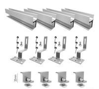 Ensemble de pinces et rails fiables conçus pour installer en toute sécurité des panneaux solaires sur différents types de toits (lot 1 (pour 35 mm)