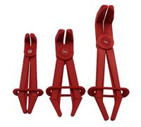 Ensemble de pinces pour liquide de refroidissement et colliers de serrage flexibles avec boucle de sécurité réglable, réparation sûre et efficace de tuyauterie (rouge)
