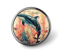 Ensemble de pins en émail baleine, broches à thème nautique, pins boutons sur le thème de la mer, boutons personnalisés sur le thème de l'océan et de la vie marine, pins pour sac à dos d'été, style na