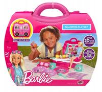 Ensemble de pique-nique Barbie Glamping, valise et accessoires de cuisine (20 pi