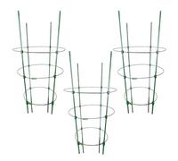 Ensemble de piquets de jardin - Cage de croissance verticale de 45,7 cm, lot de trois supports de légumes en fil robuste | Grille d'escalade de vigne à fleurs, échelle de Pot circulaire à plusieurs ni