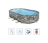 Ensemble de piscine ovale Power Steel Comfort 610x366x122 cm, piscine hors sol, piscine encadrée, piscine avec pompe filtrante