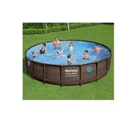 Ensemble de Piscine Power Steel Piscine Hors Sol Jardin Arrière-cour Extérieur Pompe de Filtration Echelle de Sécurité 549x122 cm