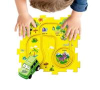 Ensemble De Piste De Course De Voitures Puzzle - Jouet Éducatif Qui Fonctionne Avec Des Piles,Circuit De Voiture Avec Piste Puzzle,Pour Garçons Noël Anniversaire Amis