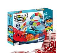 Ensemble de Piste de Voiture pour - Ensemble de véhicules éclairés, kit éducatif STEM, Jouets de Course Miniatures, Jeu de Piste engageant, Collection de Voitures motorisées | Idéal pour Un an